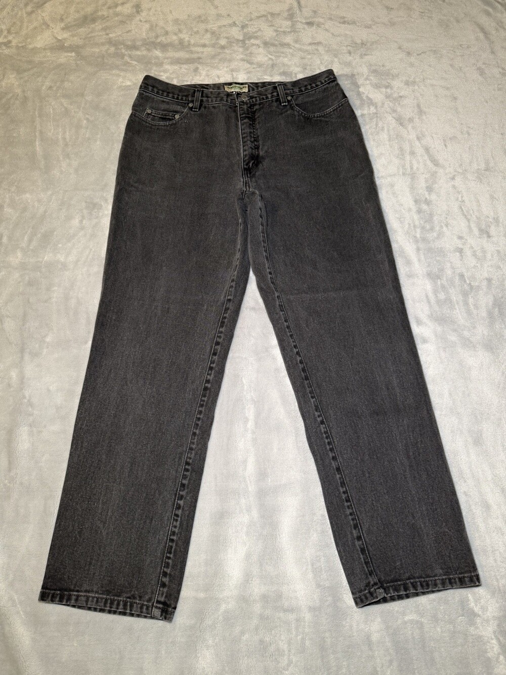 Vintage Black Guess Denim Jeans Pants Men’s 36x30 Straight Leg Repaired Good